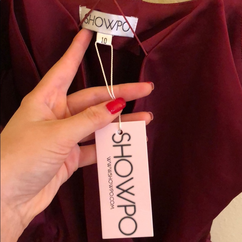ShowPo Romper in Wine - Picture 3 of 5